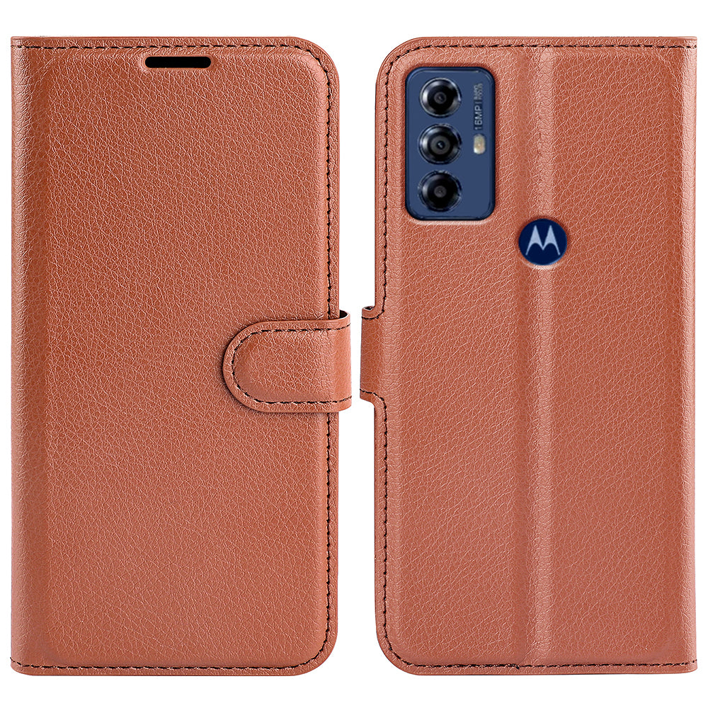 For Motorola Moto G Play (2023) 4G Wallet Cell Phone Cover Litchi Texture PU Leather Stand Full Protection Flip Anti-scratch Phone Case For Motorola Moto G Play (2023) 4G Wallet Cell Phone Cover Litchi Texture PU Leather Stand Full Protection Flip Anti-scratch Phone Case